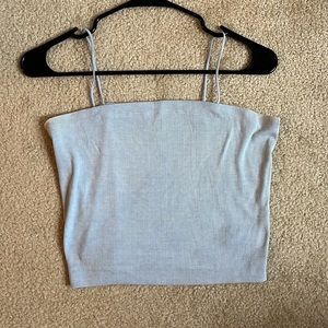 Baby blue American Eagle crop tank size US L